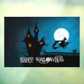 Halloween Schattigee Spooky Whimsical Witch Navy Raamsticker (Vel 3)
