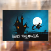Halloween Schattigee Spooky Whimsical Witch Navy Raamsticker (Vel 2)
