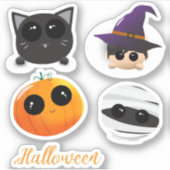 Halloween Schattigee stickers voor kinderen (Voorkant)