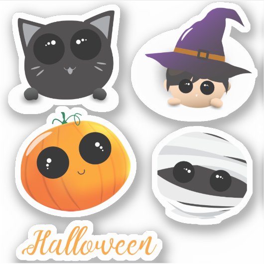 Halloween Schattigee stickers voor kinderen (Voorkant)