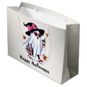 Halloween Schattigee stijlvolle heks spook koffiek Groot Cadeauzakje (Achterkant Gekanteld)