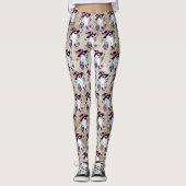 Halloween Schattigee stijlvolle heks spook koffiek Leggings (Voorkant)
