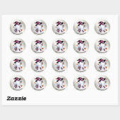 Halloween Schattigee stijlvolle heks spook koffiek Ronde Sticker (Vel)