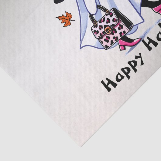 Halloween Schattigee stijlvolle heks spook koffiek Tissuepapier (Detail)