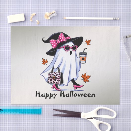 Halloween Schattigee stijlvolle heks spook koffiek Tissuepapier (Craft)