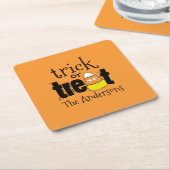 Halloween Schattigee Trick or treat Funny Candy Co Kartonnen Onderzetters (Schuin)