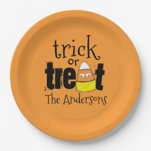 Halloween Schattigee Trick or treat Funny Candy Co Papieren Bordje