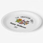 Halloween Schattigee Trick or treat gepersonalisee Papieren Bordje (Gekanteld)