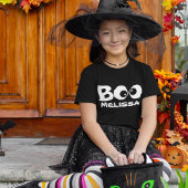 Halloween Schattigee Typografie Boo Gepersonalisee T-shirt
