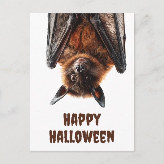 Halloween Schattigee vleermuis Flying Fox Briefkaart (Voorkant)