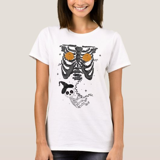 Halloween Schattigee zwangerschap T-shirt (Voorkant)