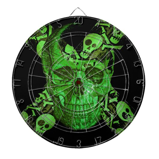 Halloween Schedel #2 Dartbord (Voorkant)