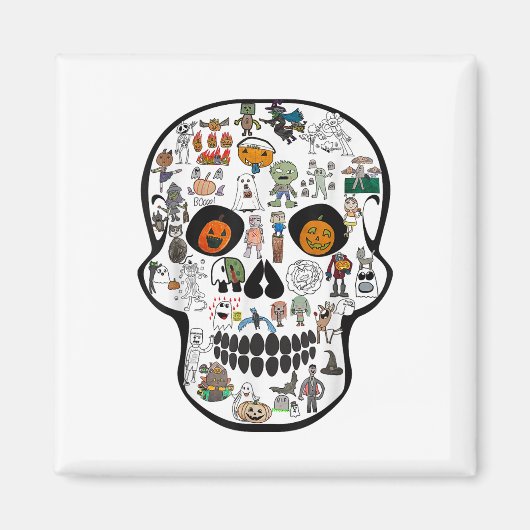Halloween Schedel 67 2025 Magneet (Voorkant)