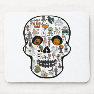 Halloween Schedel 67 2025 Muismat