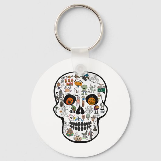 Halloween Schedel 67 2025 Sleutelhanger (Voorkant)