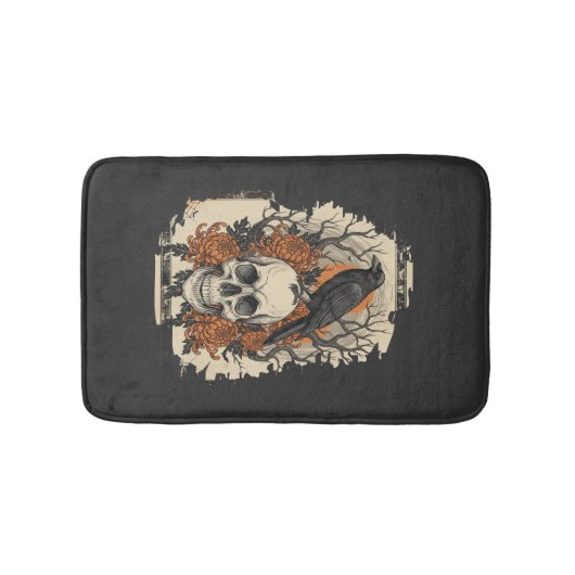 Halloween Schedel Badmat (Voorkant)