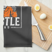 Halloween Schedel Blijf Bescheiden Werk Hard Theedoek (Quarter Fold)