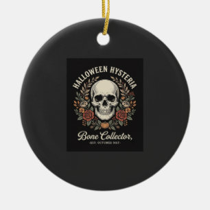 Halloween Schedel Bloemrijk Bot Collecteur Ontwerp Keramisch Ornament