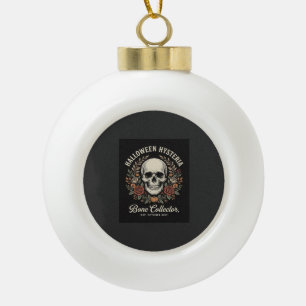 Halloween Schedel Bloemrijk Bot Verzamelaar Ontwer Keramische Bal Ornament