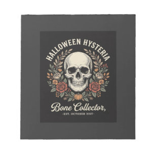 Halloween Schedel Bloemrijk Bot Verzamelaar Ontwer Notitieblok