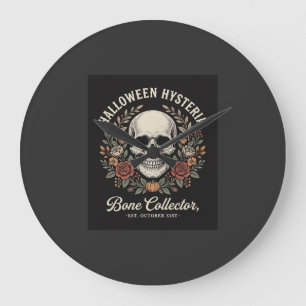 Halloween Schedel Bloemrijke Bottenverzamelaar Ont Grote Klok