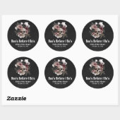 Halloween Schedel Boo's Before I Do's Bruidsfeest Ronde Sticker (Vel)