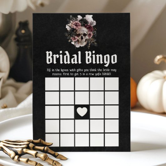 Halloween Schedel Bruidsdouche Bruidsbingo Spel Kaart