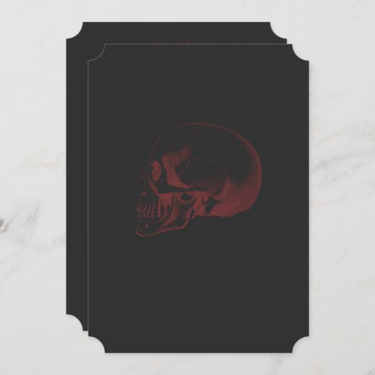 Halloween schedel bruiloft uitnodiging (Voorkant / Achterkant)