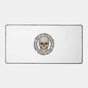 Halloween Schedel Cirkel Vintage Gravure Ontwerp_1 Bureaumat