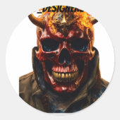 Halloween, SCHEDEL, Classic Ronde Stickers (Voorkant)