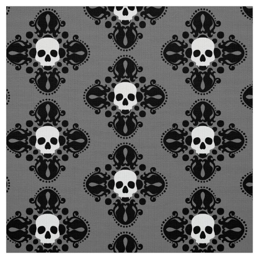 Halloween schedel damast patroon stof (Swatch)