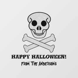 Halloween Schedel en Botten Venster Cling Raamsticker