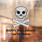 Halloween Schedel en Botten Venster Cling Raamsticker (Vel 2)