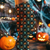 Halloween schedel en pompoen patroon leggings