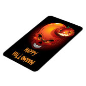 Halloween schedel en pompoen Premium Flexi Magnet Magneet (Linkerzijde)