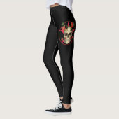 Halloween schedel en Rozen Leggings (Links)