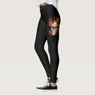 Halloween schedel en Rozen Leggings