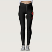 Halloween schedel en Rozen Leggings (Voorkant)