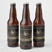 Halloween schedel Faux Bier Etiket (Flessen)
