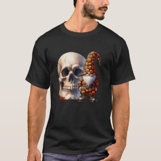 Halloween Schedel Grafiek Met Halloween Kabouter O T-shirt