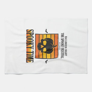 Halloween Schedel Griezelen Grappig Vintage Citaat Theedoek