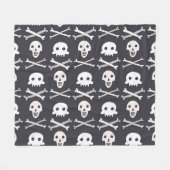 Halloween schedel kleurrijk patroon fleece deken (Voorkant (Horizontaal))