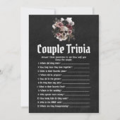 Halloween Schedel Koppel Trivia Bruiloftsspel Kaart (Voorkant)