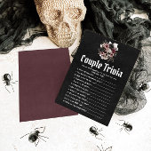 Halloween Schedel Koppel Trivia Bruiloftsspel Kaart