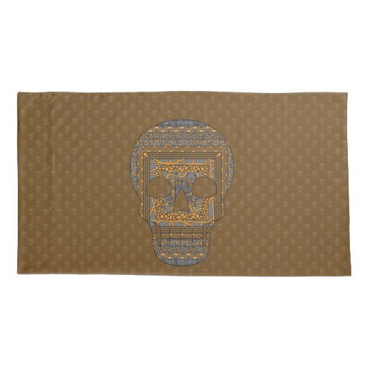 Halloween schedel Kussensloop (Achterkant)