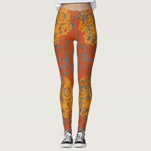 Halloween Schedel Leggings (Voorkant)