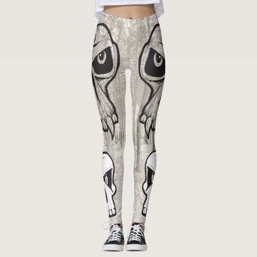 Halloween schedel Leggins Leggings (Voorkant)