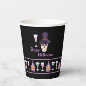 Halloween schedel met drankjes papier cup papieren bekers (Voorkant)