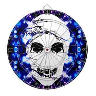 Halloween Schedel met magisch blauw licht 2 Dartbord