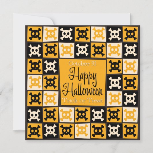 Halloween schedel mozaïek kaart (Voorkant)